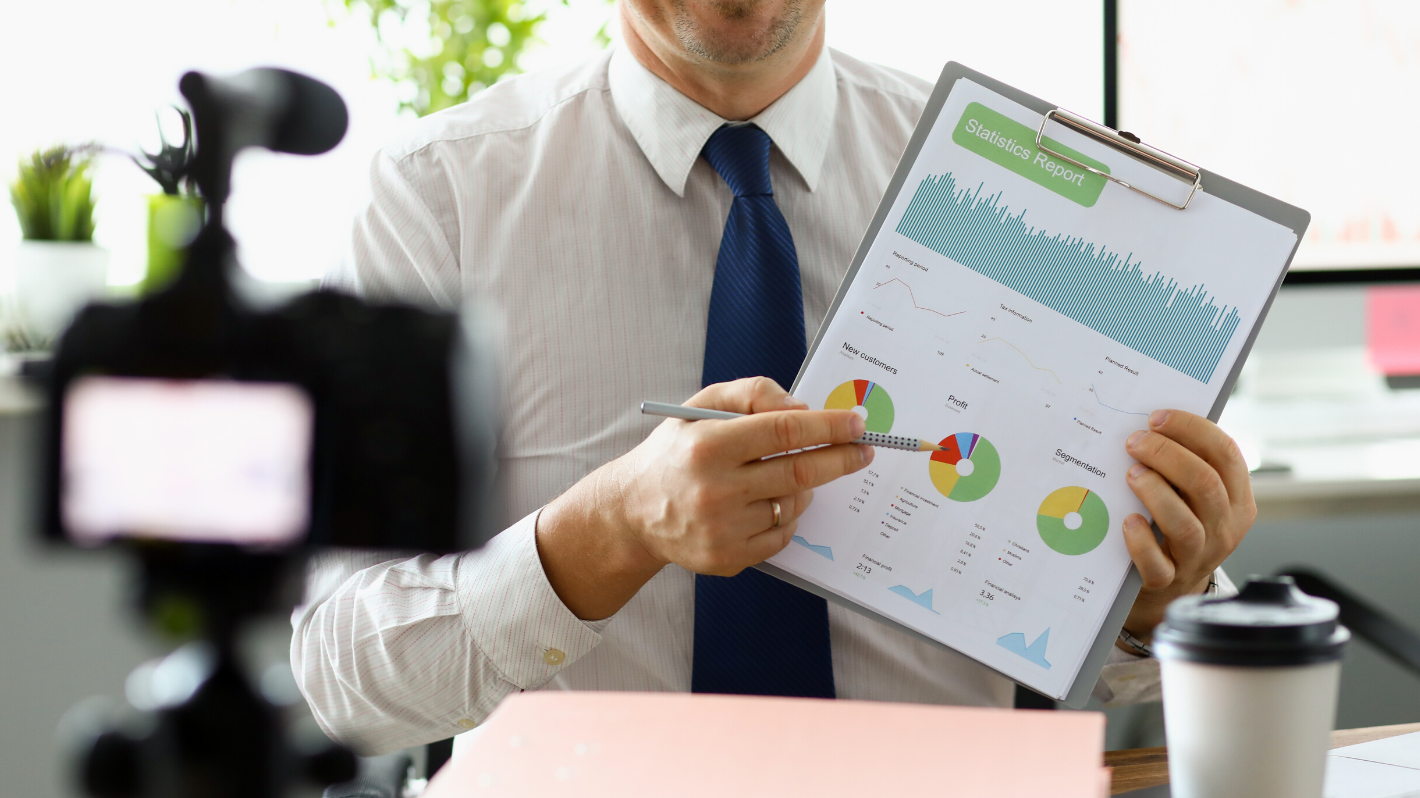 Image of a professional presenting