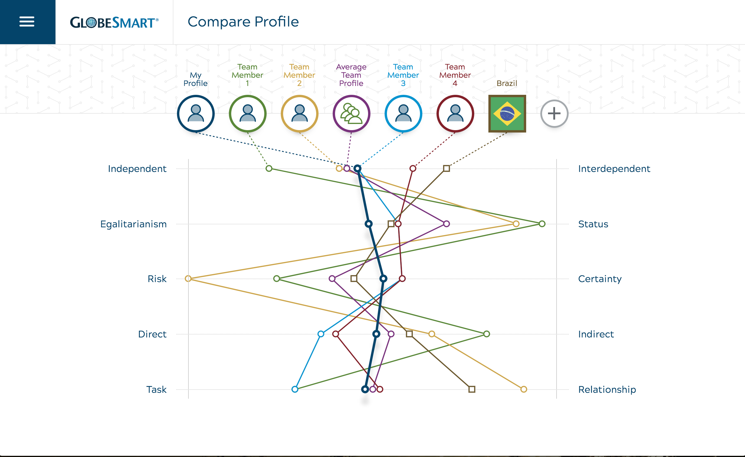 GlobeSmart Profile Team and Culture Comparison Chart